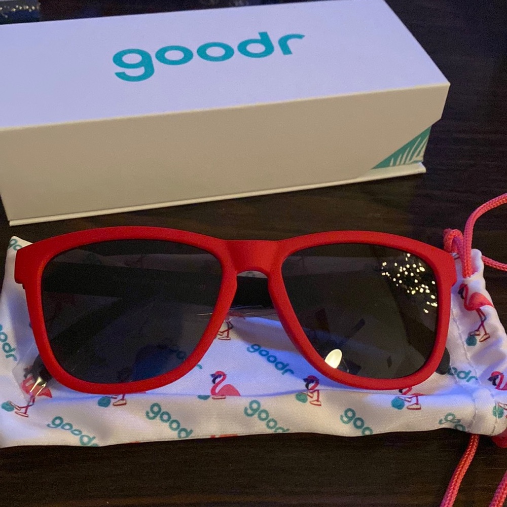 Goodr OG sunglasses. Red and black. Unisex. NWT.